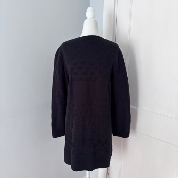 Gudrun Sjoden Organic Cotton Textured Cardigan, Black XL - Picture 2 of 4